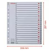 Regiszter, műanyag, A4 Maxi, A-Z, ESSELTE, szürke