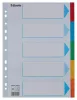 Regiszter, karton, A4, 5 részes, írható előlappal, ESSELTE "Standard", színes