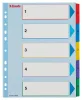 Regiszter, laminált karton, A4 maxi, 1-5, újraírható, ESSELTE