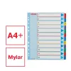 Regiszter, laminált karton, A4 Maxi, 1-12, újraírható, ESSELTE