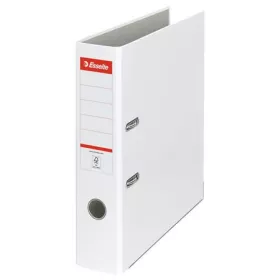   Iratrendező, 75 mm, A4, PP/karton, élvédő sínnel, ESSELTE "Economy", fehér