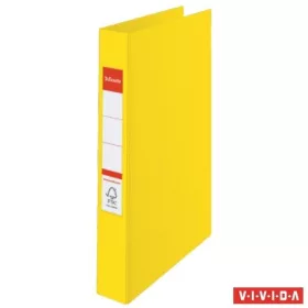   Gyűrűs könyv, 4 gyűrű, 42 mm, A4, PP, ESSELTE "Standard", Vivida sárga