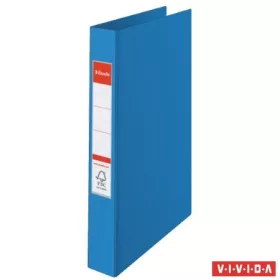   Gyűrűs könyv, 4 gyűrű, 42 mm, A4, PP, ESSELTE "Standard", Vivida kék