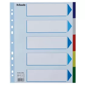 Regiszter, műanyag, A4 Maxi, 5 részes, ESSELTE
