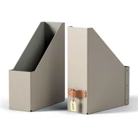 Iratpapucs, karton, 100 mm, LEITZ "Puro", homokbézs