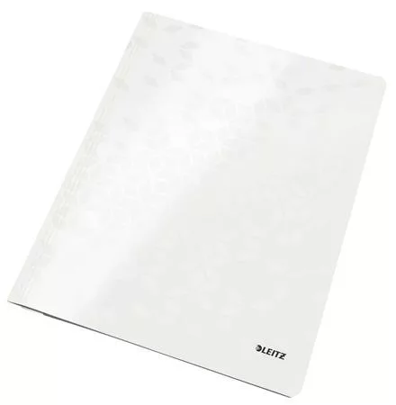 Gyorsfűző, laminált karton, A4, LEITZ "Wow", fehér