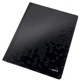   Gyorsfűző, laminált karton, A4, LEITZ "Wow", fekete