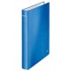 Gyűrűs könyv, 2 gyűrű, D alakú, 40 mm, A4 Maxi, karton, LEITZ "Wow", kék