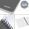 Spirálfüzet, A5, kockás, 90 lap, laminált karton borító, LEITZ "Office", szürke-piros