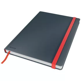   Beíró, B5, vonalas, 80 lap, keményfedeles, LEITZ "Cosy Soft Touch", bársonyszürke