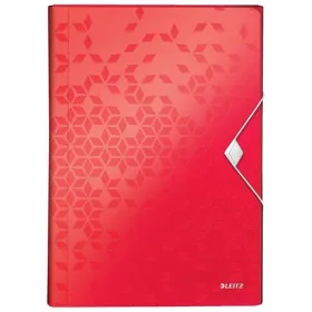   Harmonikamappa, A4, PP, 6 rekeszes, LEITZ "Wow", piros