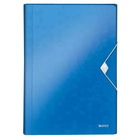   Harmonikamappa, A4, PP, 6 rekeszes, LEITZ "Wow", kék