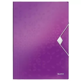 Gumis mappa, PP, A4, LEITZ "Wow", lila
