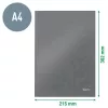 Beíró, A4, kockás, 80 lap, keményfedeles, LEITZ "Wow", rózsaszín