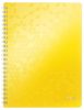 Spirálfüzet, A4, vonalas, 80 lap, LEITZ "Wow", sárga