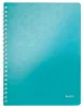 Spirálfüzet, A4, vonalas, 80 lap, LEITZ "Wow", jégkék