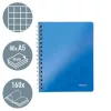 Spirálfüzet, A5, kockás, 80 lap, LEITZ "Wow", kék