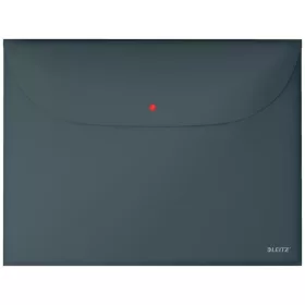   Irattartó tasak, 2 zsebes, A4, PP, pantentos, LEITZ "Cosy", bársonyszürke