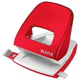  Lyukasztó, kétlyukú, 30 lap, LEITZ "Nexxt Wow", piros