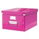 Doboz, A4 méret, LEITZ "Click&Store", rózsaszín
