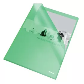   Genotherm, "L", A4, 105 mikron, narancsos felület, ESSELTE "Standard", zöld