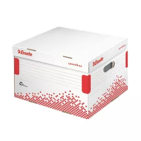   Archiválókonténer, M méret, újrahasznosított karton, ESSELTE "Speedbox", fehér
