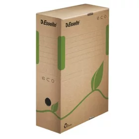   Archiválódoboz, A4, 100 mm, újrahasznosított karton, ESSELTE "Eco", barna