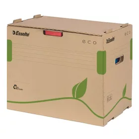Archiválókonténer, újrahasznosított karton, iratrendezőnek, ESSELTE "Eco", barna