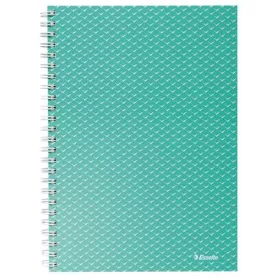   Spirálfüzet, A5, kockás, 80 lap, ESSELTE "Colour'Breeze", zöld