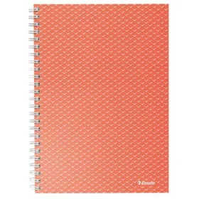 Spirálfüzet, A5, kockás, 80 lap, ESSELTE "Colour'Breeze", korall
