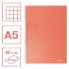 Spirálfüzet, A5, kockás, 80 lap, ESSELTE "Colour'Breeze", korall