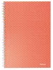 Spirálfüzet, A5, vonalas, 80 lap, ESSELTE "Colour'Breeze", korall