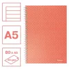Spirálfüzet, A5, vonalas, 80 lap, ESSELTE "Colour'Breeze", korall
