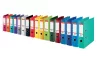 Iratrendező, 75 mm, A4, PP, élvédő sínnel, ESSELTE "Standard", narancssárga
