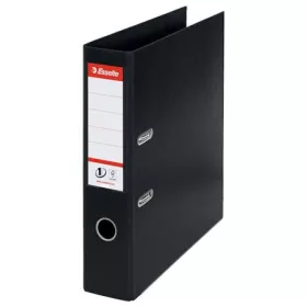  Iratrendező, 75 mm, A4, PP, élvédő sínnel, ESSELTE "Standard", Vivida fekete