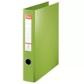   Gyűrűs könyv, 4 gyűrű, D alakú, 60 mm, A4 maxi, PP, ESSELTE "Jumbo Vivida", zöld