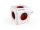Elosztó, 5 aljzat, ALLOCACOC "PowerCube Original DE", fehér-piros