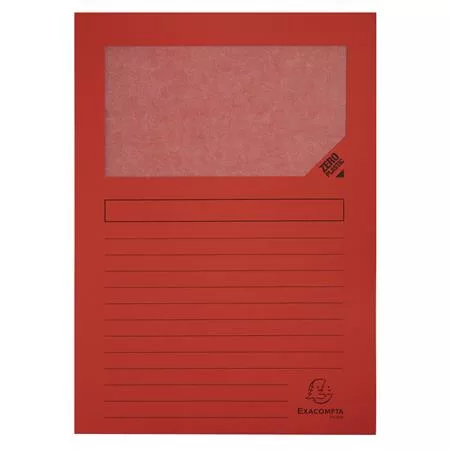 Mappa, ablakos, karton, EXACOMPTA "Forever®", piros