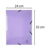 Gumis mappa, PP, A4, EXACOMPTA "Chromaline Pastel", lila