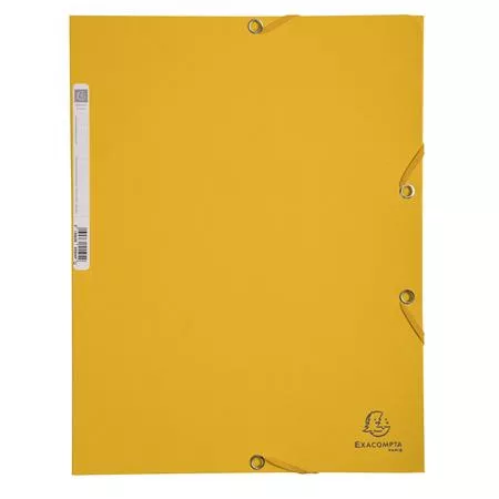 Gumis mappa, prespán, A4, EXACOMPTA, sárga