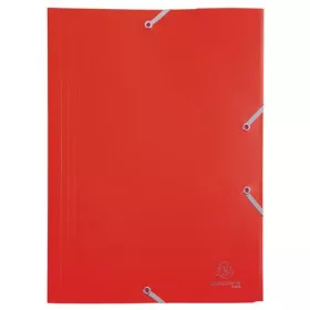 Gumis mappa, PP, A4, EXACOMPTA "Opak", piros