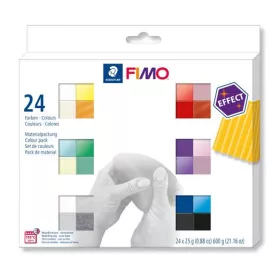   Gyurma, készlet, 24x25 g, égethető, FIMO "Effect Colours" 24 különböző szín