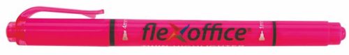 Szövegkiemelő, 1,0/4,0 mm, kétvégű, FLEXOFFICE "HL01", rózsaszín