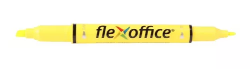 Szövegkiemelő, 1,0/4,0 mm, kétvégű, FLEXOFFICE "HL01", sárga