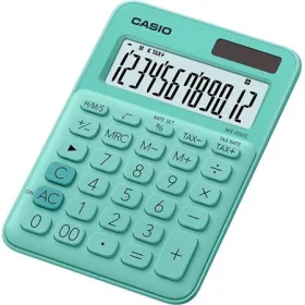   Számológép, asztali, 12 számjegy, CASIO, "MS 20 UC", zöld