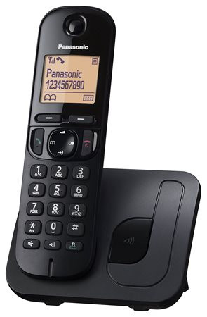 Telefon, vezeték nélküli, PANASONIC, "KX-TGC210PDB DECT", fekete