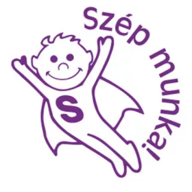   Bélyegző, motivációs, Szép munka!, COLOP "N43-kék", lila