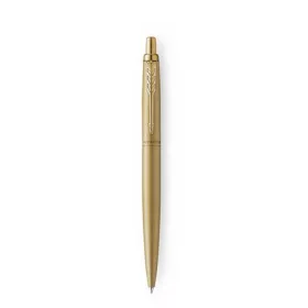   Golyóstoll, 0,7 mm, nyomógombos, arany színű klip, arany tolltest, PARKER, "Royal Jotter XL", kék