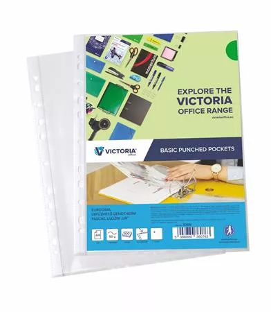 Genotherm, lefűzhető, A4, 50 mikron, víztiszta, VICTORIA OFFICE