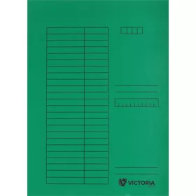 Pólyás dosszié, karton, A4, VICTORIA OFFICE, zöld